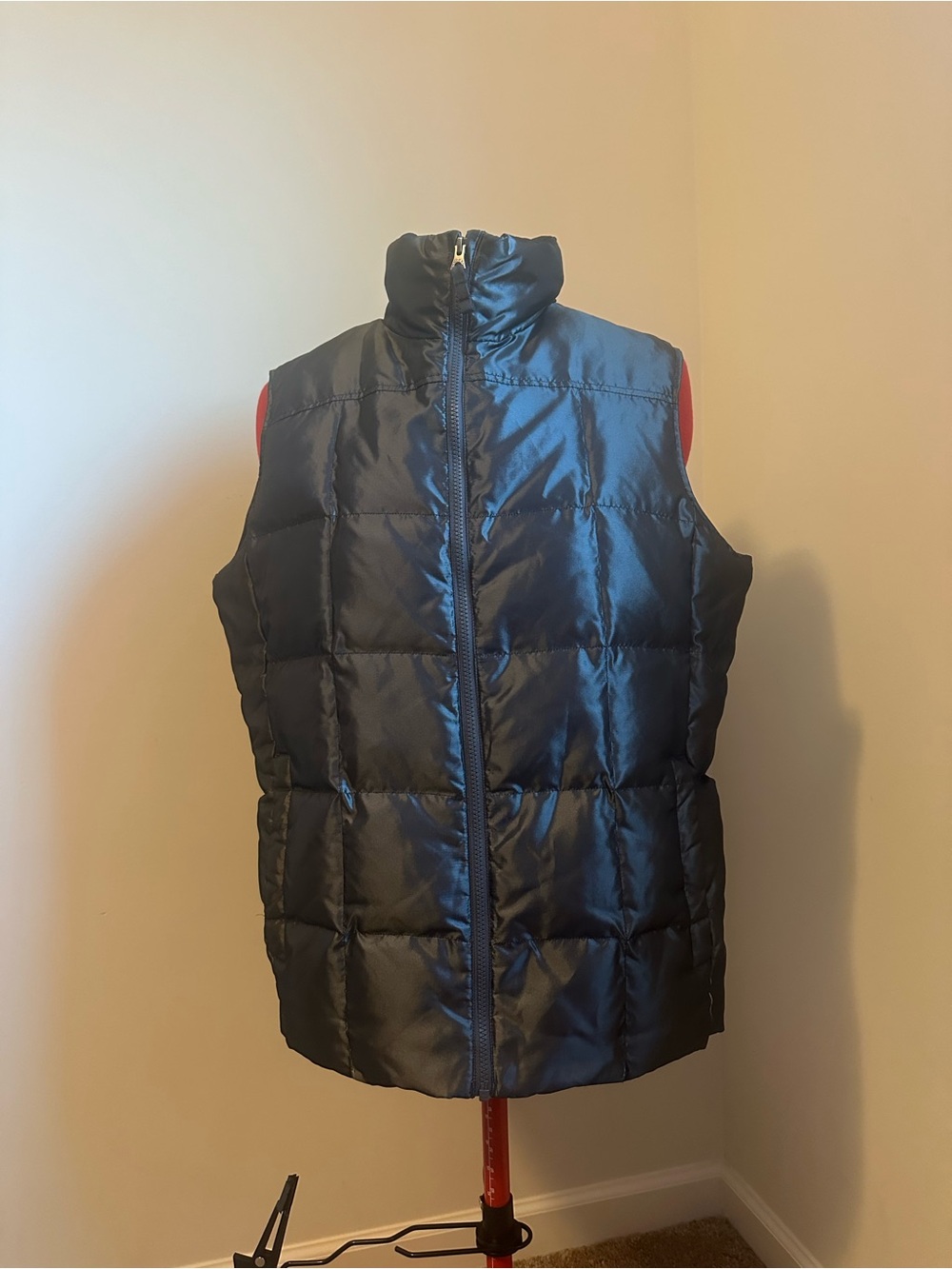 Lands’ End Down Black Quilted Puffer Vest - Lightweight Insulated Vest